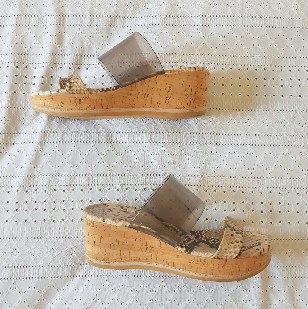 Donald J. Pliner snakeskin platform sandals